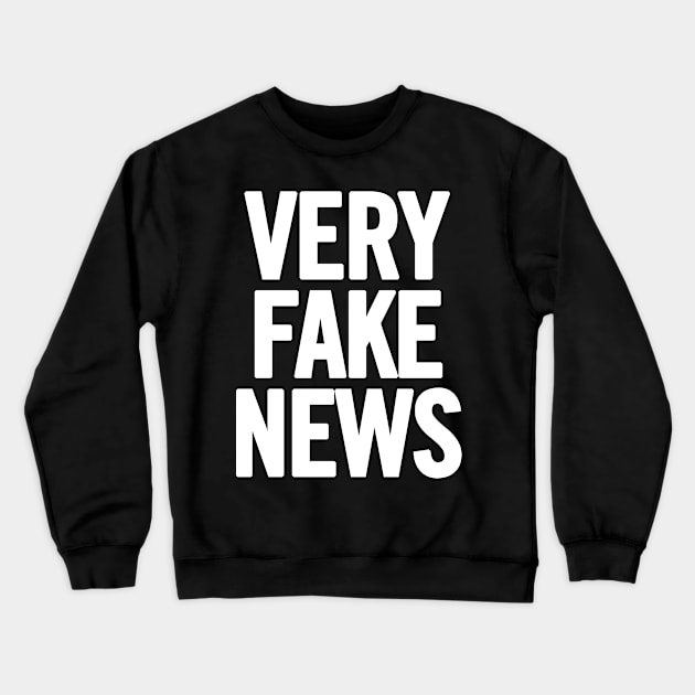 Very Fake News Crewneck Sweatshirt by sergiovarela